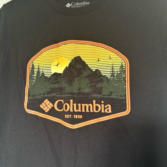 Men's Columbia Black Graphic Tee Size Small - Picture 2 of 5